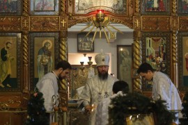 Божественная Литургия архиерейским чином в Богородице-Рождественском храме города Усть-Каменогорска