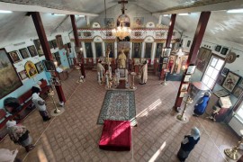 В день памяти вселенских учителей и святителей Василия Великого, Григория Богослова и Иоанна Златоуста епископ Варнава совершил Божественную литургию в Христо-Рождественском храме Павлодара