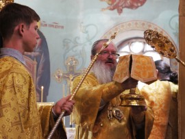 Епископ Хрисанф совершил Божественную Литургию в главном храме Чимкентской и Туркестанской епархии