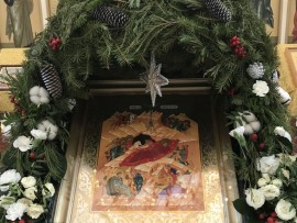 В день годовщины великого освящения павлодарского Михаило-Архангельского храма совершена Божественная литургия архиерейским чином