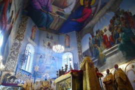 В Неделю 34-ю по Пятидесятнице епископ Каскеленский Геннадий совершил Божественную Литургию