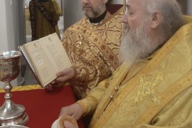 Воскресную Божественную литургию епископ Павлодарский и Экибастузский Варнава совершил в Благовещенском кафедральном соборе Павлодара