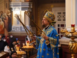 Служение епископа Каскеленского Геннадия в неделю «о Закхее» и праздник Сретения Господня