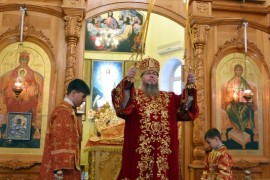 Архиерейская Литургия в праздник Собора Святых Новомучеников и Исповедников Церкви Русской