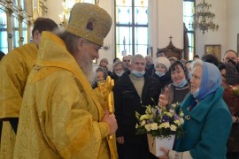 В Неделю о мытаре и фарисее и в день своего рождения епископ Павлодарский и Экибастузский Варнава совершил Литургию в кафедральном соборе епархии