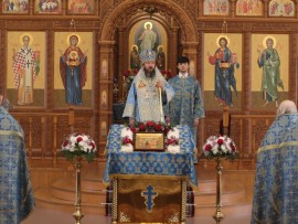 Божественная Литургия в главном храме Рудного Алтая в день Сретения Господня