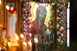 Служение епископа Каскеленского Геннадия в праздник Иверской иконы Божией Матери