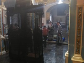 28 марта. Архиепископ Уральский и Актюбинский Антоний совершил в Михайловском кафедральном соборе г. Уральска пассию