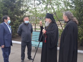 Состоялась встреча Управляющего Павлодарской епархии с акимом города Аксу и секретарем аксусского городского маслихата