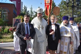 Управляющий епархией совершил освящение закладного камня в основание памятника в честь священномученика Мефодия, епископа Петропавловского