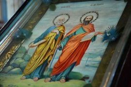 Литургия в честь славных и всехвальных апостолов Петра и Павла в главном храме Епархии