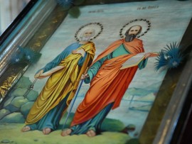 Литургия в честь славных и всехвальных апостолов Петра и Павла в главном храме Епархии