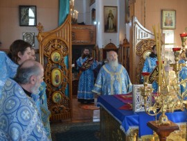 В день празднования в честь Иверской иконы Божией Матери в Иверско-Серафимовском соборе Экибастуза отметили престольный праздник