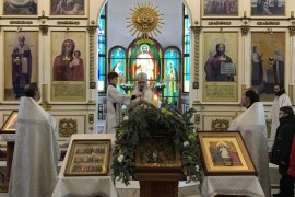 В Неделю по Богоявлении в Благовещенском кафедральном соборе Павлодара Литургию совершил Преосвященный епископ Варнава