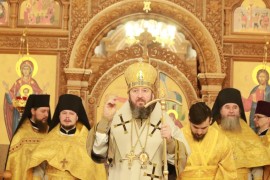 Служение епископа Амфилохия в Неделю сыропустную