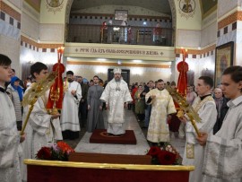 В праздник Светлого Христова Воскресения Преосвященный епископ Серапион совершил Пасхальные богослужения в кафедральном соборе Воскресения Христова г. Кокшетау