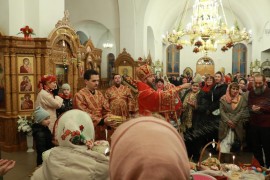 Празднование Воскресения Христова в главном храме Рудного Алтая