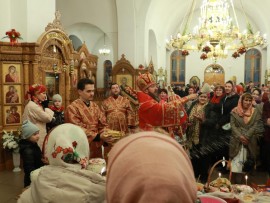Празднование Воскресения Христова в главном храме Рудного Алтая