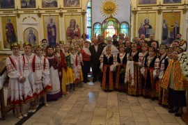 За воскресной Литургией в Благовещенском кафедральном соборе Павлодара почтили память святой покровительницы Белой Руси – преподобной Евфросинии Полоцкой