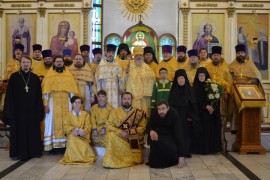 В день памяти апостолов Варфоломея и Варнавы в Благовещенском кафедральном соборе отметили тезоименитство архиепископа Павлодарского и Экибастузского Варнавы