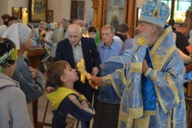 В великий праздник Успения Пресвятой Богородицы Управляющий епархии совершил праздничные богослужения в главном храме епархии