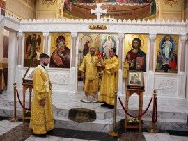 В день памяти апостола и евангелиста Иоанна Богослова Высокопреосвященный архиепископ Серапион совершил Литургию в кафедральном соборе Воскресения Христова г. Кокшетау