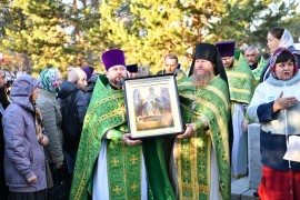 Завершение пребывания ковчега с мощами преподобного Сергия Радонежского в Костанайской епархии
