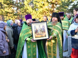 Завершение пребывания ковчега с мощами преподобного Сергия Радонежского в Костанайской епархии