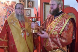 Архиерейская Литургия в престольный праздник храма с. Новокаменка