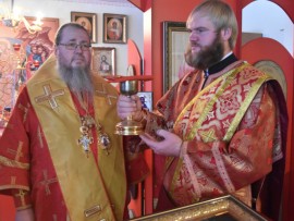 Архиерейская Литургия в престольный праздник храма с. Новокаменка