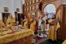 Божественная Литургия в Андреевском соборе в Неделю 21-ю по Пятидесятнице