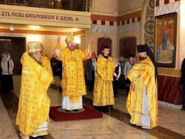 В Неделю 22-ю по Пятидесятнице, Высокопреосвященный архиепископ Серапион совершил Литургию в кафедральном соборе Воскресения Христова г. Кокшетау