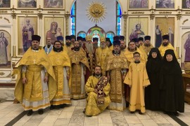 В Павлодарской епархии отметили двенадцатую годовщину архиерейской хиротонии архиепископа Павлодарского и Экибастузского Варнавы