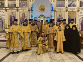 В Павлодарской епархии отметили двенадцатую годовщину архиерейской хиротонии архиепископа Павлодарского и Экибастузского Варнавы