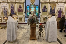 В праздник Рождества Христова Управляющий епархией возглавил праздничные богослужения в Благовещенском кафедральном соборе Павлодара