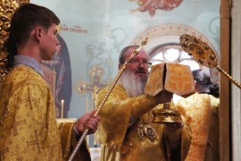 Епископ Хрисанф совершил Божественную Литургию в главном храме Чимкентской и Туркестанской епархии