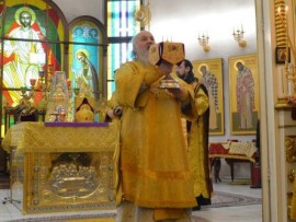 Воскресную Божественную литургию в главном храме епархии совершил архиепископ Павлодарский и Экибастузский Варнава