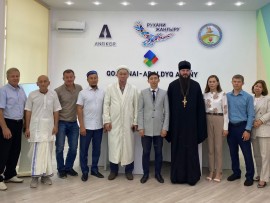 Секретарь епархии принял участие во встрече с новоназначенным руководителем по делам религии Костанайской области