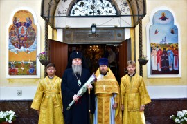 Архиерейская Литургия в Неделю 10-ю по Пятидесятнице в храме Всех Святых г. Петропавловска