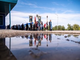 В Праздник Успения Божией Матери верующие области совершили традиционный Крестный ход к Костанайской Голгофе