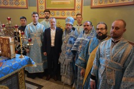 Служение викария Геннадий на Покров Пресвятой Богородицы