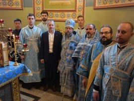 Служение викария Геннадий на Покров Пресвятой Богородицы