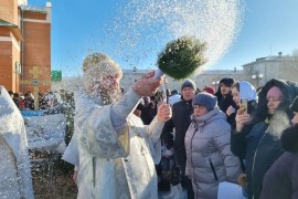 Празднование Святого Богоявления в Андреевском кафедральном соборе города Усть-Каменогорска