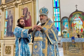 «Радуйся, Благодатная Богородице Дево, из Тебе бо возсия Солнце Правды». В праздник Сретения Господня архиепископ Варнава совершил Литургию в главном храме епархии