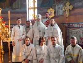 15 февраля 2024 года – в праздник Сретения Господа Бога и Спаса нашего Иисуса Христа епископ Актюбинский и Кызылординский Игнатий возглавил праздничную Божественную литургию в Свято — Никольском Кафедральном соборе г. Актобе