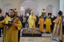 Архиепископ Павлодарский и Экибастузский Варнава возглавил празднование Торжества Православия в главном храме Павлодарской епархии