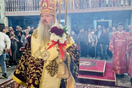 В ПРАЗДНИК СВЕТЛОГО ХРИСТОВА ВОСКРЕСЕНИЯ ЕПИСКОП ЧИМКЕНТСКИЙ И ТУРКЕСТАНСКИЙ ХРИСАНФ СОВЕРШИЛ ПАСХАЛЬНОЕ БОГОСЛУЖЕНИЕ В ГЛАВНОМ ХРАМЕ Г. ШЫМКЕНТА