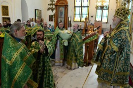 В день памяти апостолов Варфоломея и Варнавы в Благовещенском кафедральном соборе отметили тезоименитство архиепископа Павлодарского и Экибастузского Варнавы