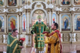 Праздник Живоначальной Троицы торжественно отметили в главном храме города Актобе