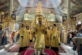 АРХИЕРЕЙСКОЕ СЛУЖЕНИЕ В НЕДЕЛЮ 5-Ю ПО ПЯТИДЕСЯТНИЦЕ (Шымкентская епархия)